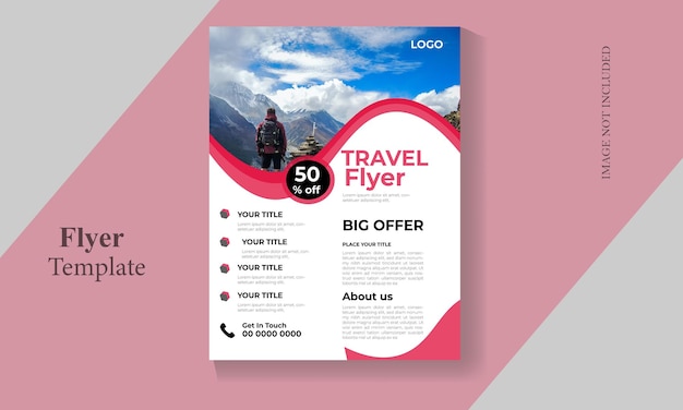 Travel around the world flyer design