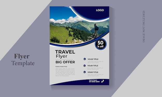 Travel around the world flyer design