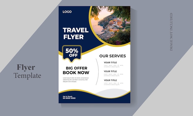 Travel around the world flyer design