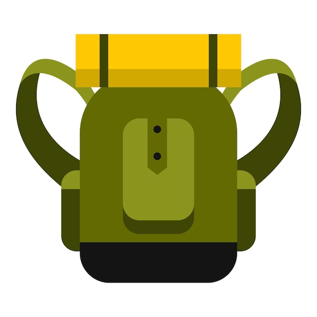 Travel backpack icon Flat illustration of travel backpack vector icon for web design