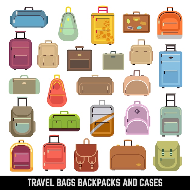 Travel bags backpacks and cases color