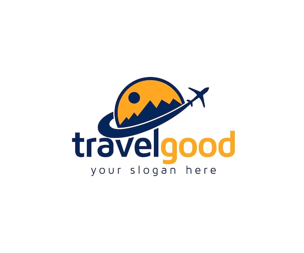 Travel Beach logo template vector file traveling