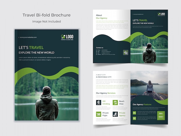 Travel bifold brochure template