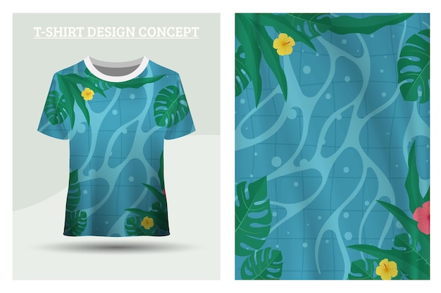 Travel clothes design concept with sea water motif