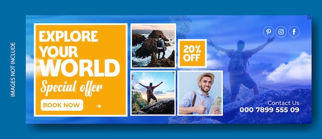 Travel cover banner design