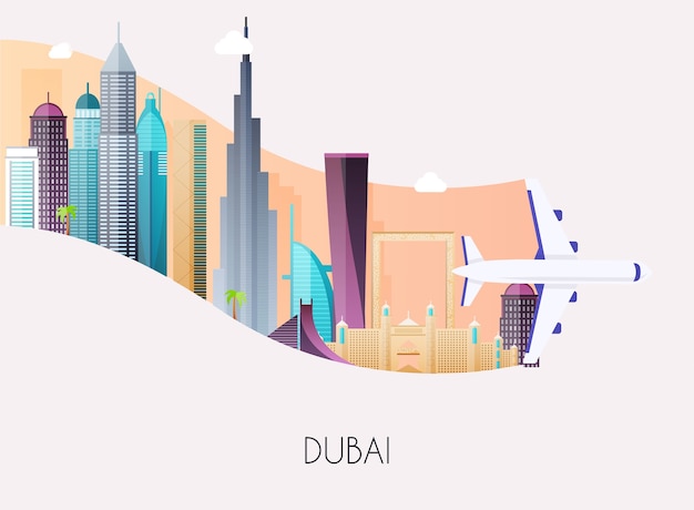 Travel to Dubai illustration