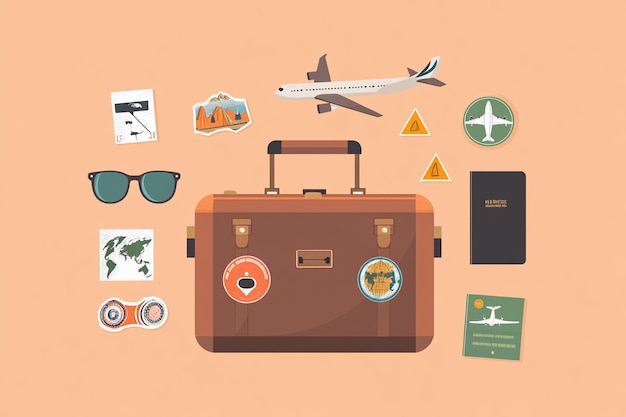 Travel Elements Flat Design