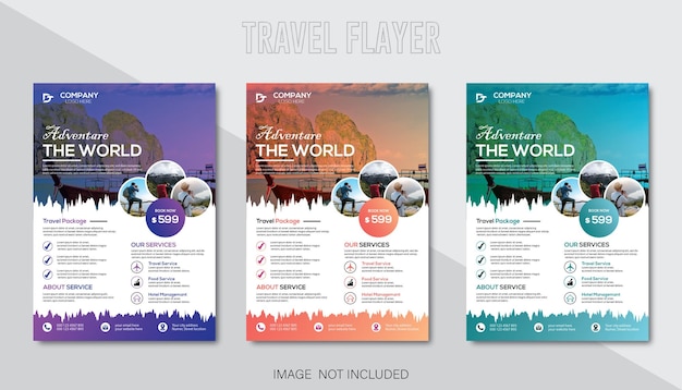 travel explore the world poster or banner template