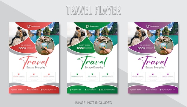 travel explore the world poster or banner template