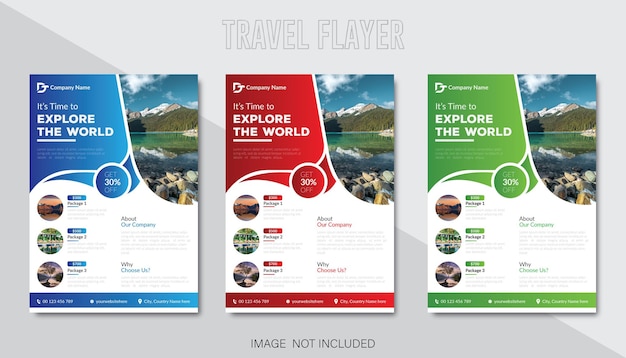 travel explore the world poster or banner template