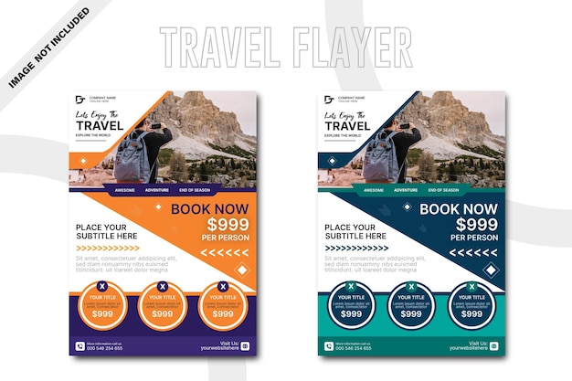 travel explore the world poster or banner template