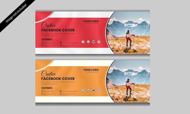 travel facebook cover design or web banner or cover template