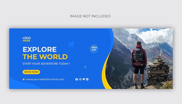 Travel Facebook cover and web banner template