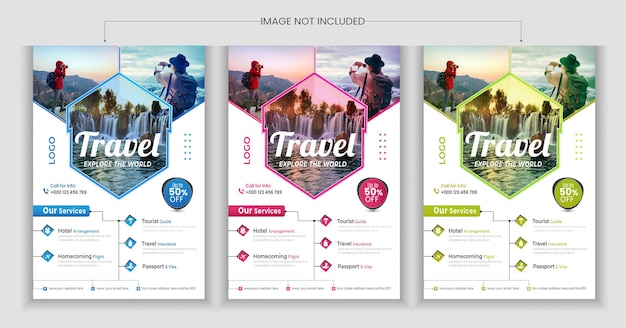 travel flyer design template set tour flyer Design Template a4 print ready flyer