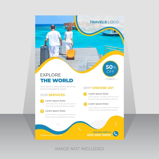 Travel flyer design template