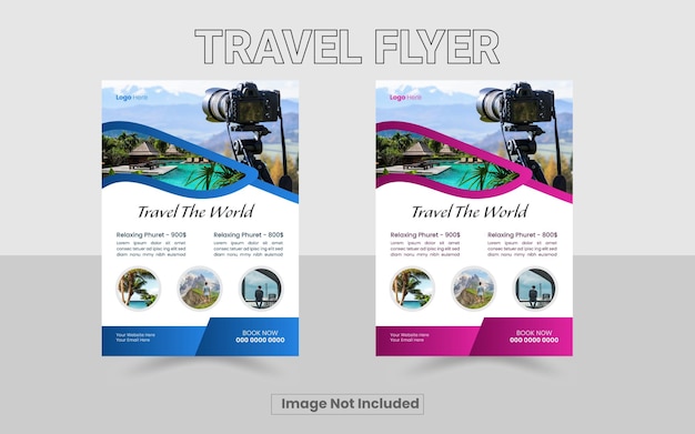 Travel Flyer Template to print ready