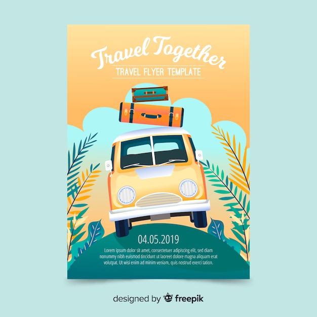 Travel flyer template