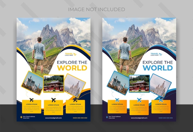 Travel flyer template