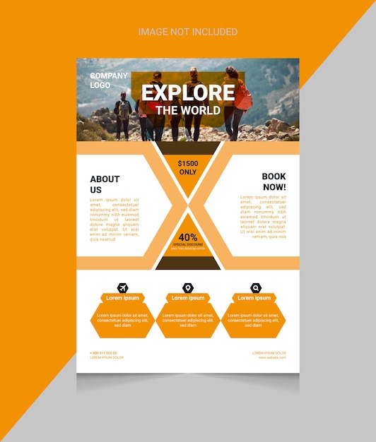 A travel flyer template