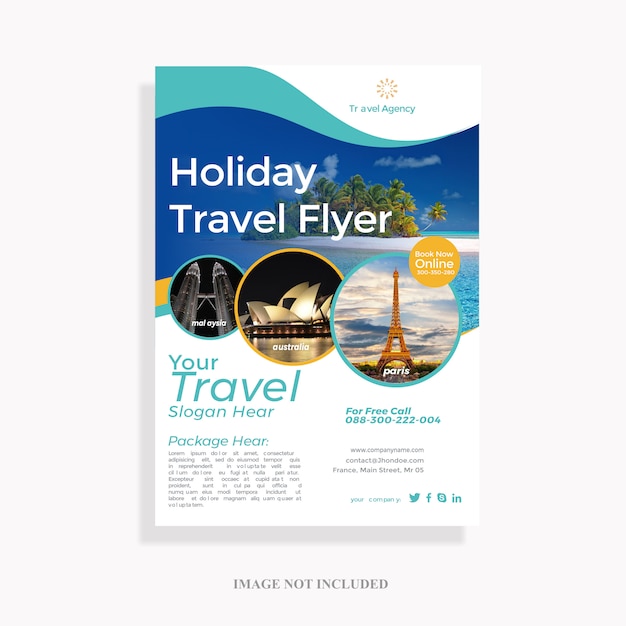 Travel flyer template