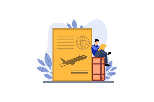 Vector travel holiday flat design illustration