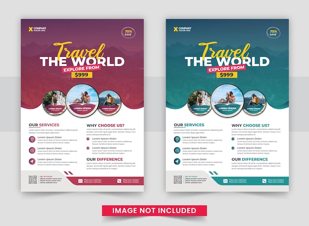 Travel holiday flyer design