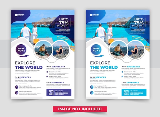 Travel holiday flyer design