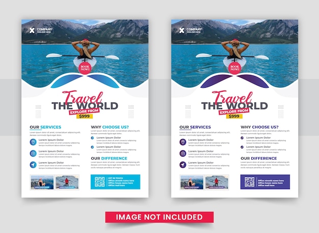 Travel holiday flyer design