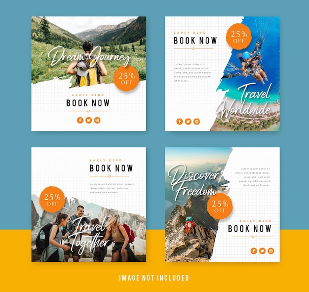 Travel Holiday Social Media Post Template