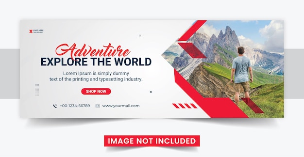 Travel holiday vacation social media cover web banner template