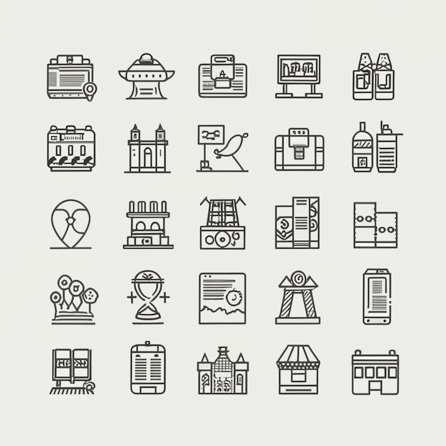 Travel icon vector set