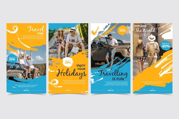 Travel instagram story collection template