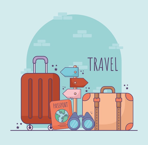 Travel items poster