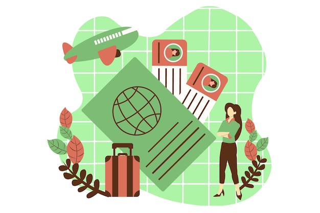 Travel Kit Flat Design Illustration