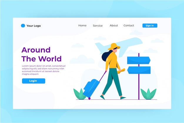 travel landing page template