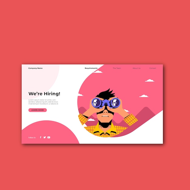 Travel landing page Vector