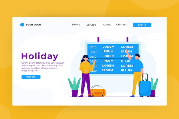 travel landing page