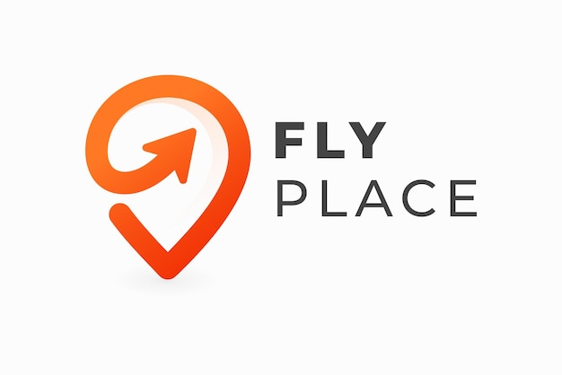 travel line place logo design illustration