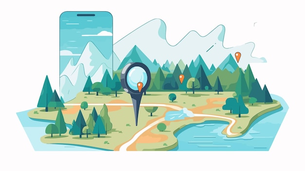 Travel Location Pin Vector Illustration Design