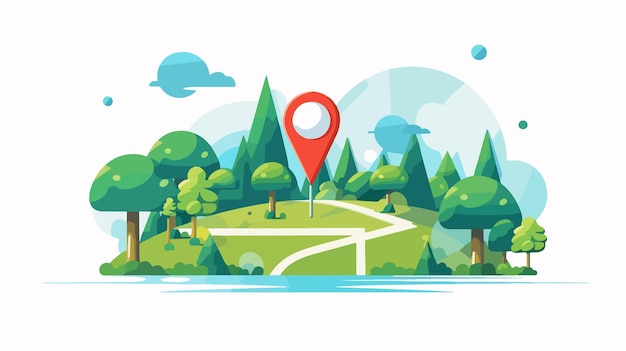 Travel Location Pin Vector Illustration Design