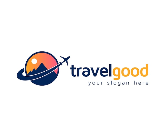 Travel logo design template for travel company