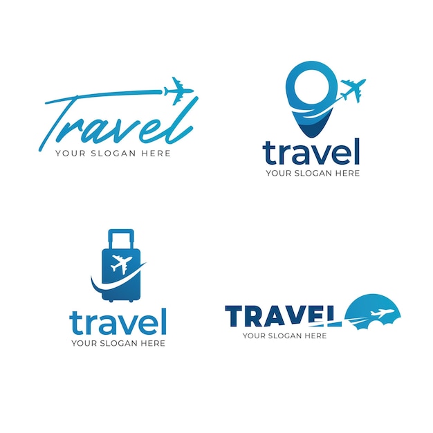 Travel logo set design vector template