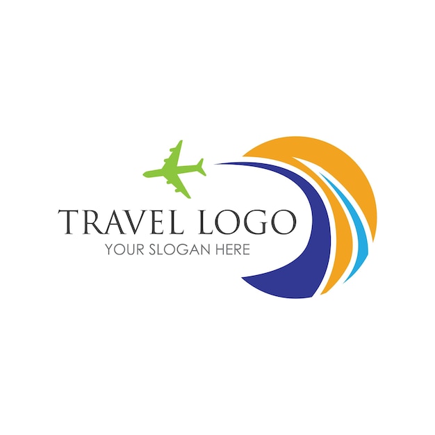 Travel logo vector icon design templatevector