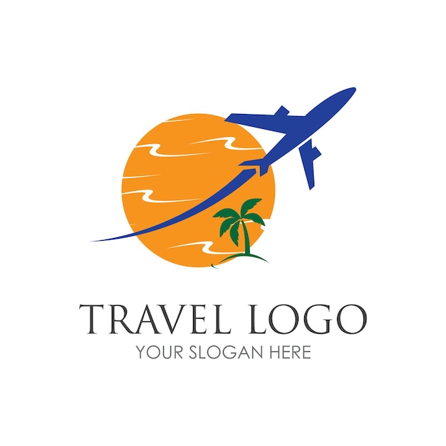 Travel logo vector icon design templatevector