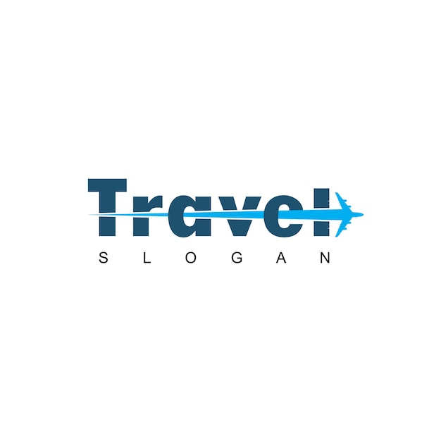 Travel Logo With Plane Symbol