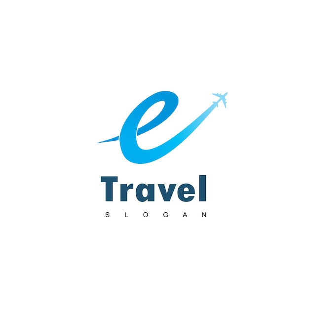 Travel Logo With Plane Symbol