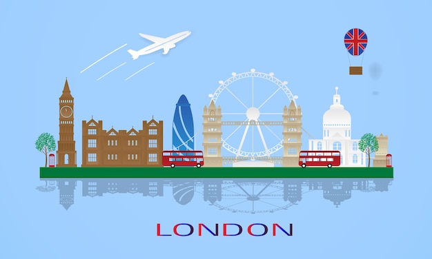 Vector travel to london concept