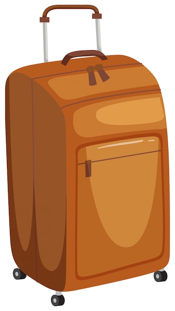 A Travel Luggage on White Background