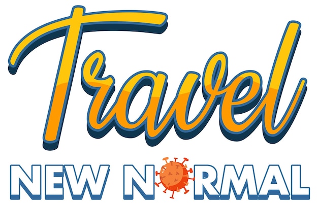 Travel new normal word logo design