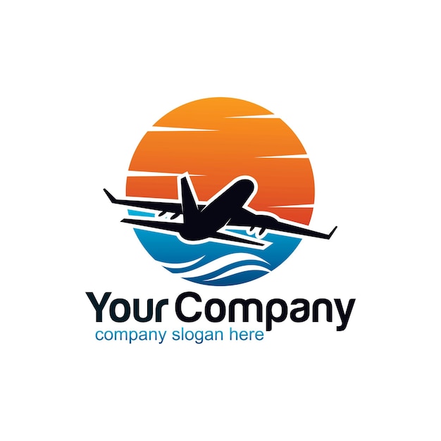 Travel plane logo design